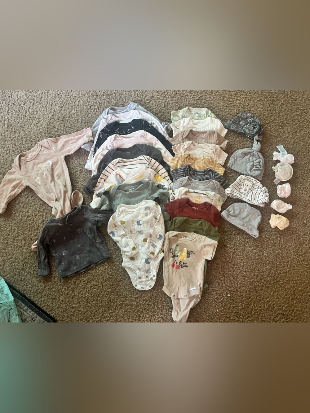 Mixed Color Baby One-Piece Bodysuit Set - Assorted Colors